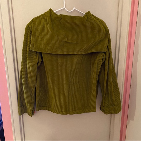 LAST CHANCE Big Bud Press Green Corduroy Sailor Jacket with Pink Buttons - Picture 2 of 4